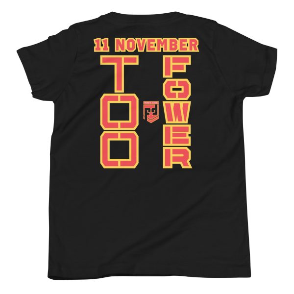 GRANDMA IS A VETERAN TOO FOWER Youth Short Sleeve T-Shirt - Image 2