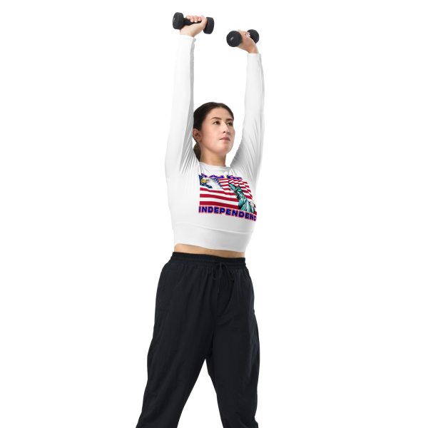 4 JULY TOO FIFE Recycled Long-Sleeve Crop Top - Image 3