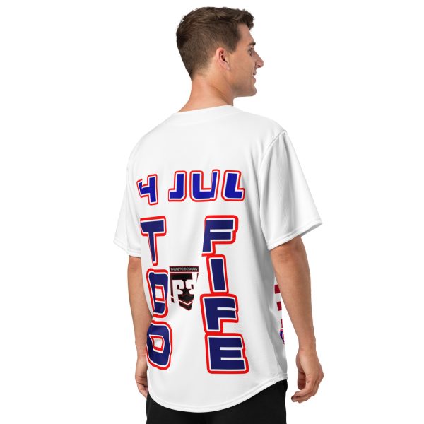 4 JULY TOO FIFE Recycled Baseball Jersey - Image 3