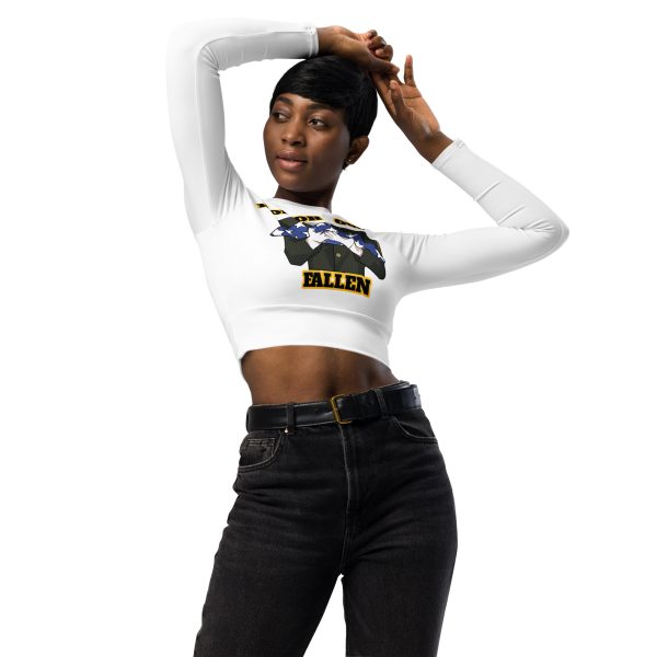 HONOR OUR FALLEN TOO FIFE Recycled Long-Sleeve Crop Top
