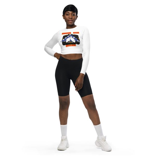 HONOR OUR FALLEN TOO FIFE Recycled Long-Sleeve Crop Top