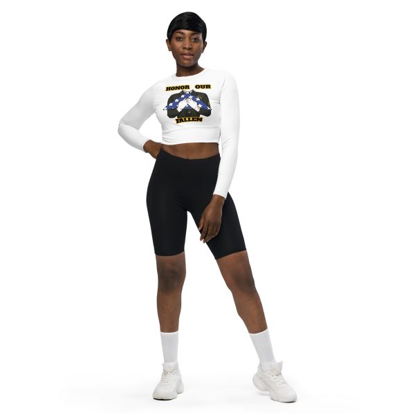 HONOR OUR FALLEN TOO FIFE Recycled Long-Sleeve Crop Top
