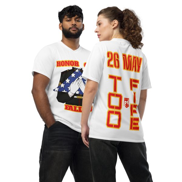 HONOR OUR FALLEN TOO FIFE Recycled Unisex Sports Jersey