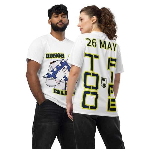 HONOR OUR FALLEN TOO FIFE Recycled Unisex Sports Jersey