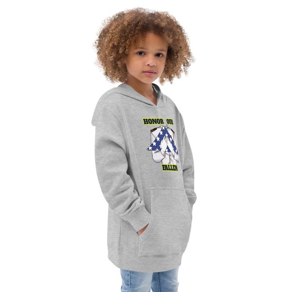 HONOR OUR FALLEN TOO FIFE Kids Fleece Hoodie - Image 5