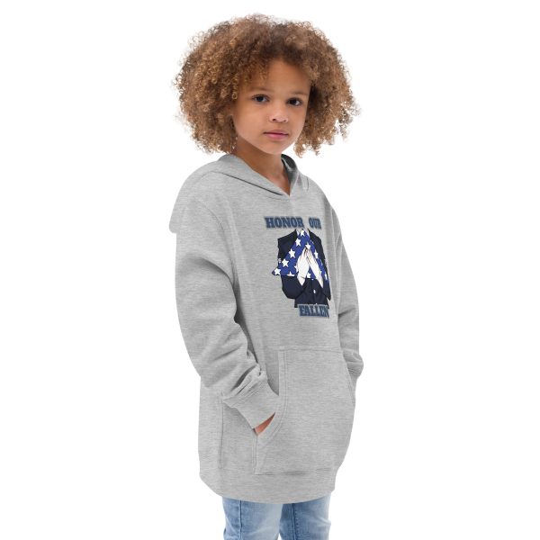 HONOR OUR FALLEN TOO FIFE Kids Fleece Hoodie - Image 5