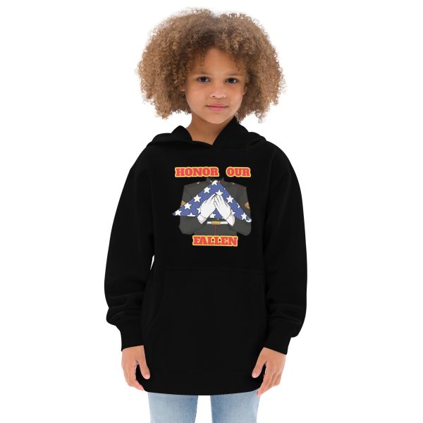 HONOR OUR FALLEN TOO FIFE Kids Fleece Hoodie