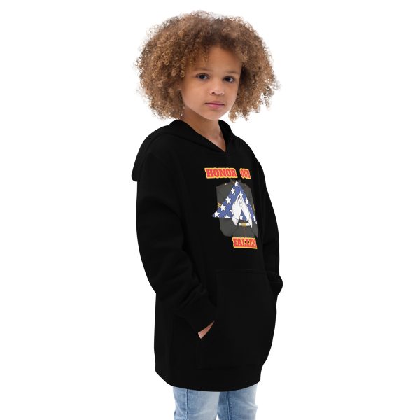 HONOR OUR FALLEN TOO FIFE Kids Fleece Hoodie