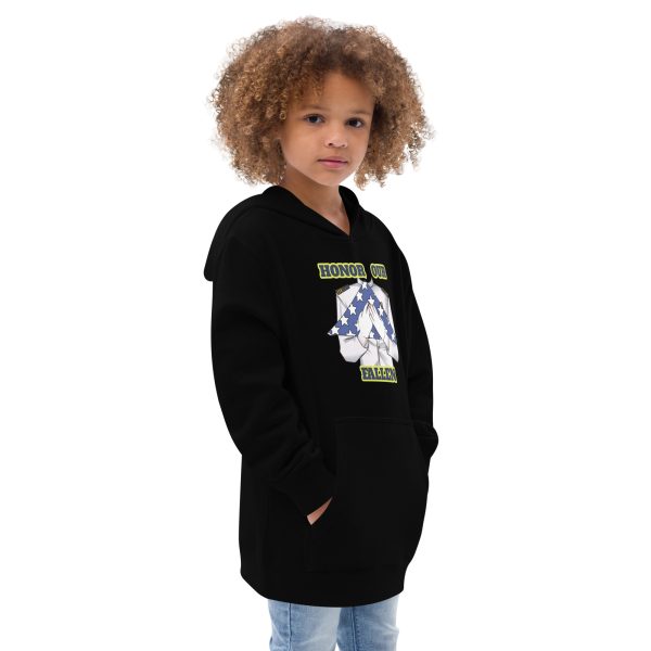HONOR OUR FALLEN TOO FIFE Kids Fleece Hoodie