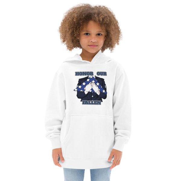 HONOR OUR FALLEN TOO FIFE Kids Fleece Hoodie - Image 7