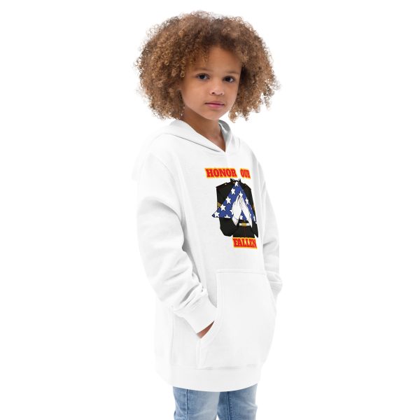 HONOR OUR FALLEN TOO FIFE Kids Fleece Hoodie - Image 8