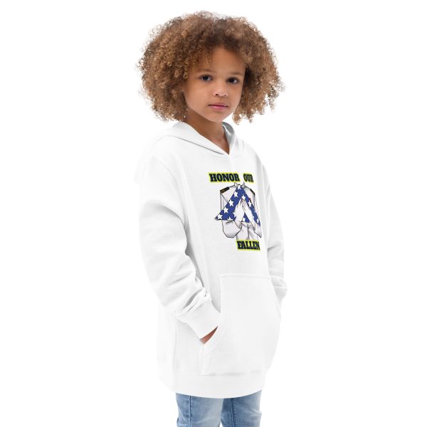 HONOR OUR FALLEN TOO FIFE Kids Fleece Hoodie - Image 8