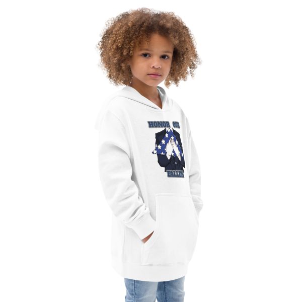 HONOR OUR FALLEN TOO FIFE Kids Fleece Hoodie - Image 8