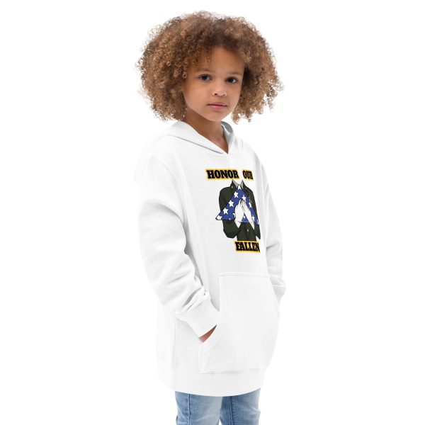 HONOR OUR FALLEN TOO FIFE Kids Fleece Hoodie - Image 8