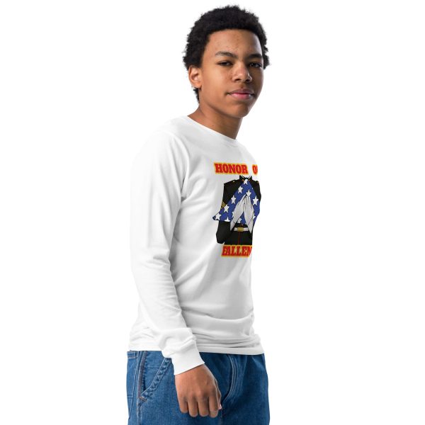 HONOR OUR FALLEN TOO FIFE Youth Long Sleeve Tee - Image 8