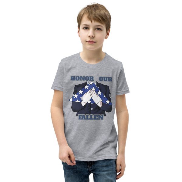 HONOR OUR FALLEN TOO FIFE Youth Short Sleeve T-Shirt - Image 5