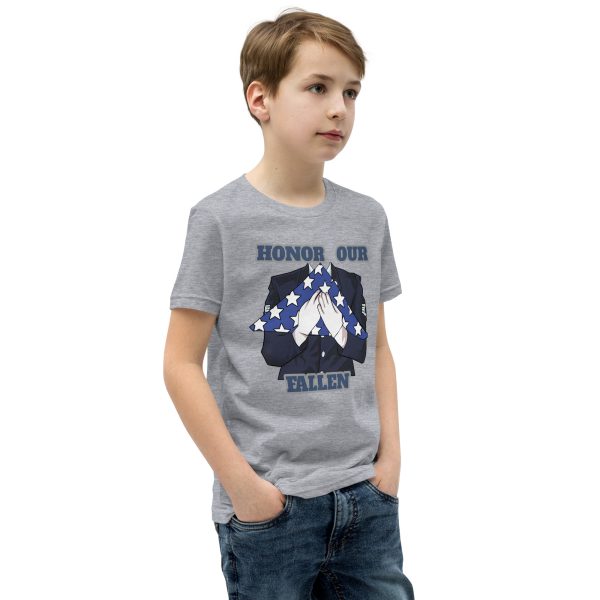 HONOR OUR FALLEN TOO FIFE Youth Short Sleeve T-Shirt - Image 6