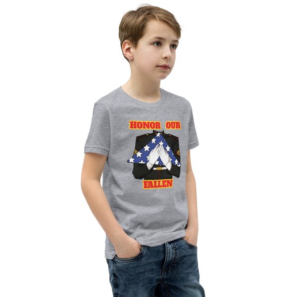 HONOR OUR FALLEN TOO FIFE Youth Short Sleeve T-Shirt - Image 6