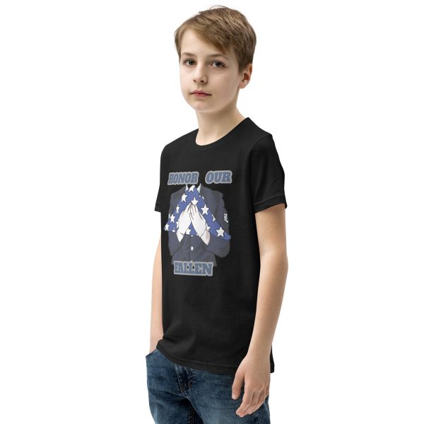 HONOR OUR FALLEN TOO FIFE Youth Short Sleeve T-Shirt - Image 3