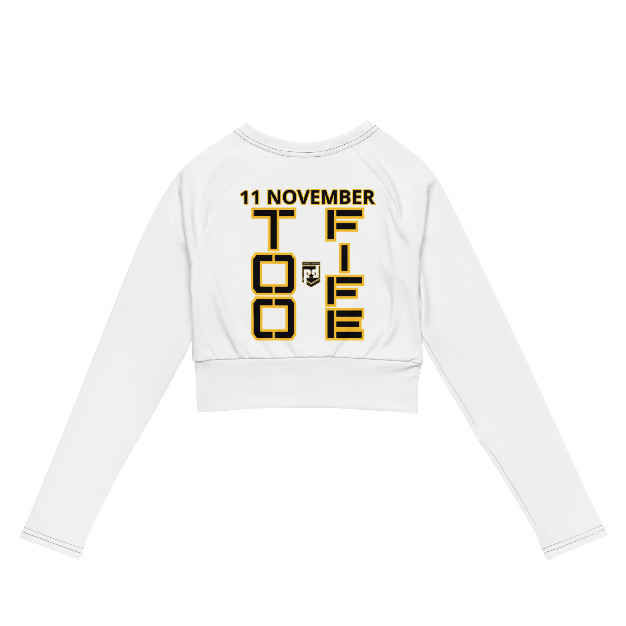 SON IS A VETERAN TOO FIFE Recycled Long-Sleeve Crop Top - Image 2