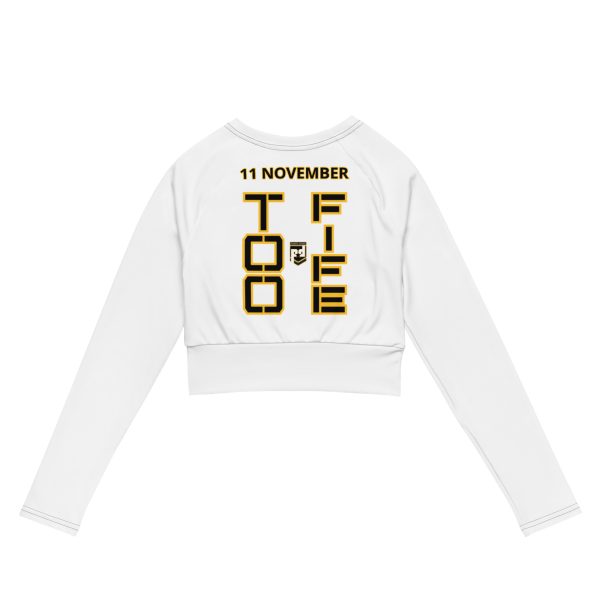 DAUGHTER IS A VETERAN TOO FIFE Recycled Long-Sleeve Crop Top