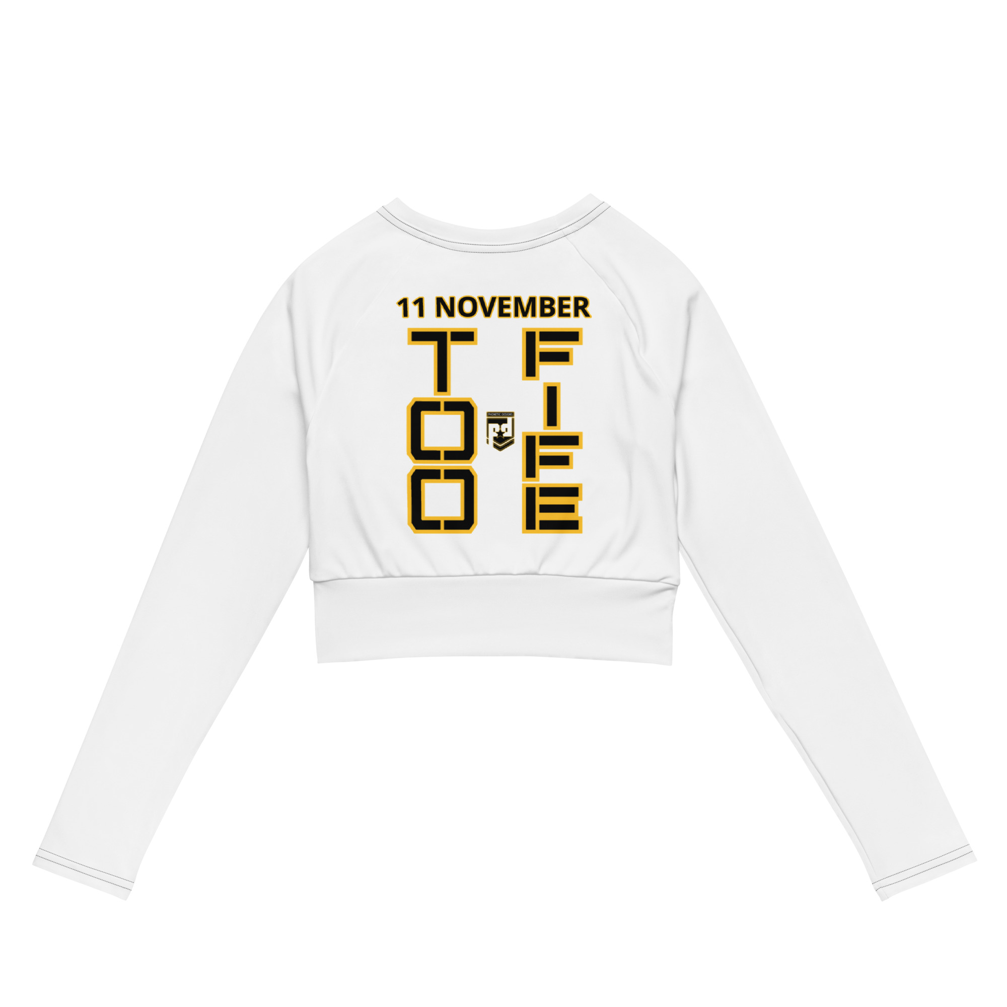 GRANDPA IS A VETERAN TOO FIFE Recycled Long-Sleeve Crop Top - Image 2