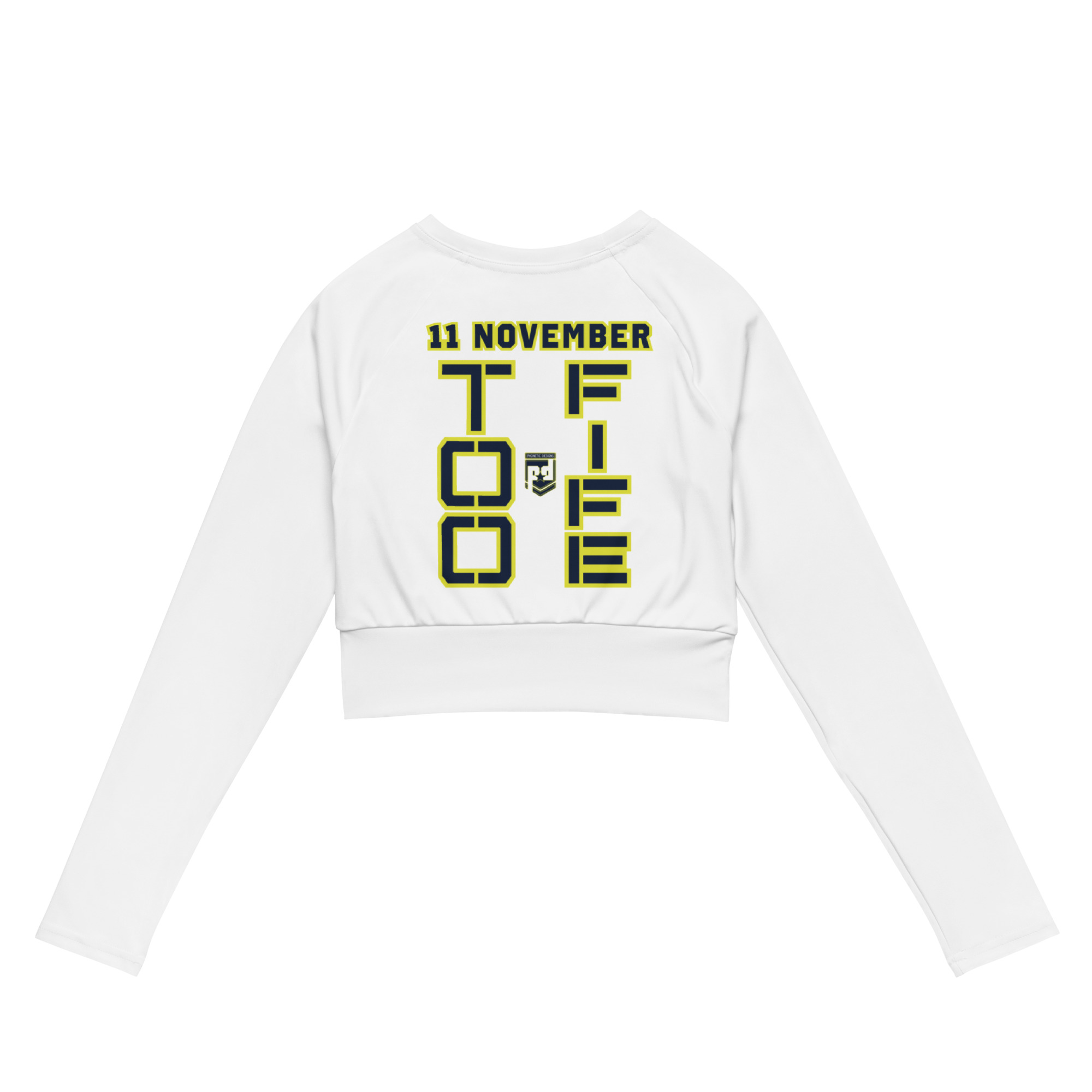 SON IS A VETERAN TOO FIFE Recycled Long-Sleeve Crop Top - Image 2