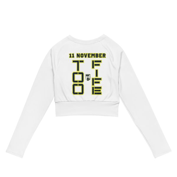 DAUGHTER IS A VETERAN TOO FIFE Recycled Long-Sleeve Crop Top