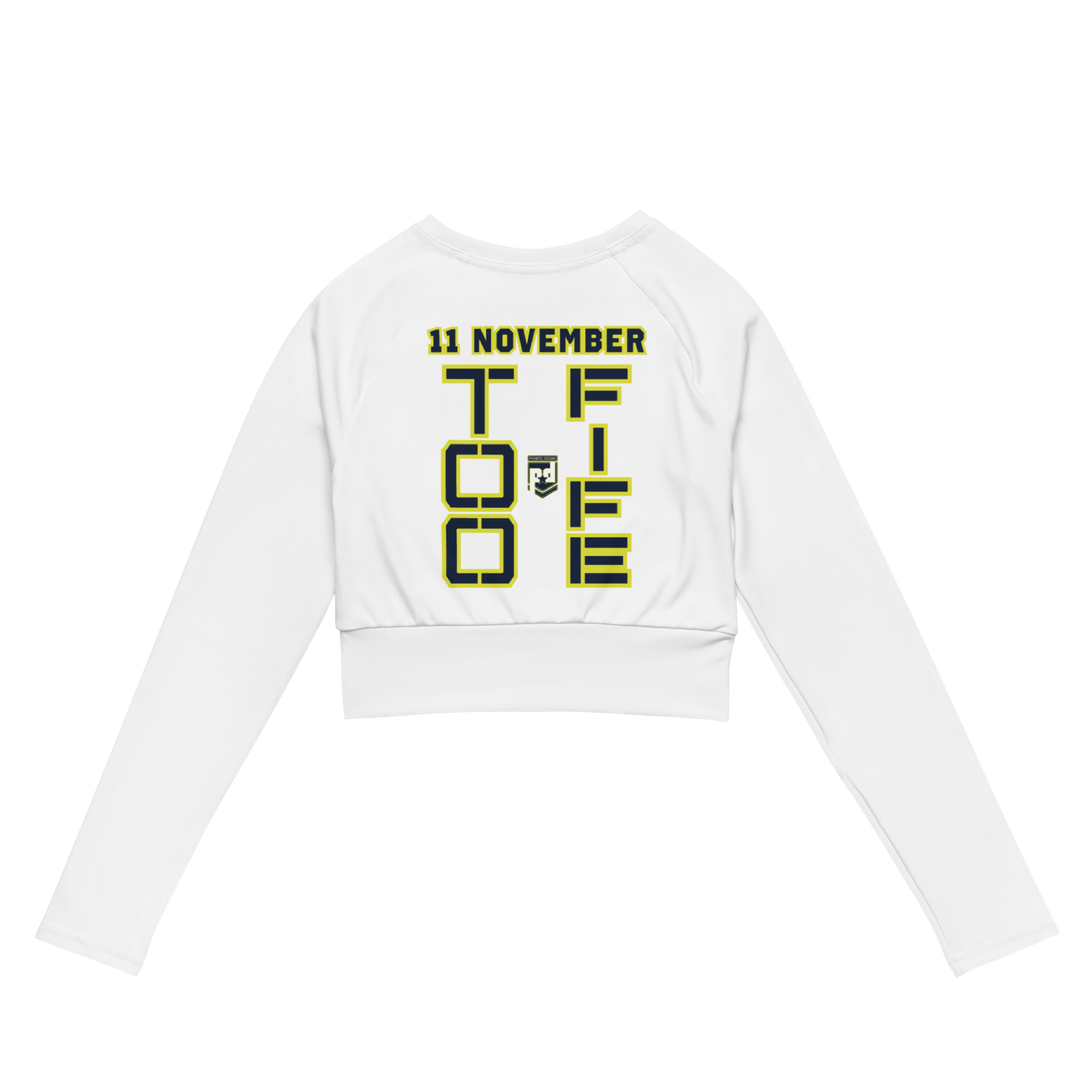GRANDPA IS A VETERAN TOO FIFE Recycled Long-Sleeve Crop Top - Image 2