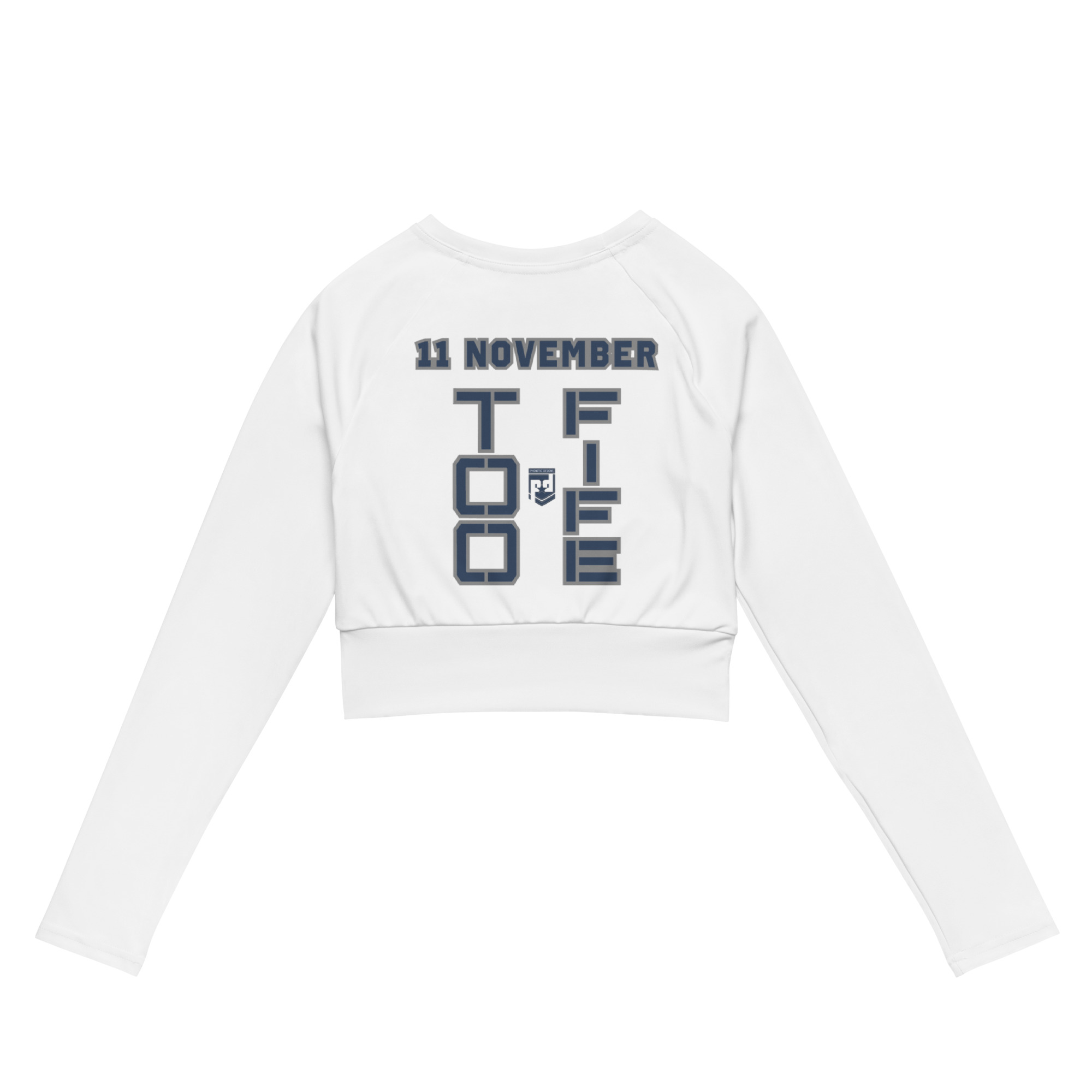 DAD IS A VETERAN TOO FIFE Recycled Long-Sleeve Crop Top - Image 2