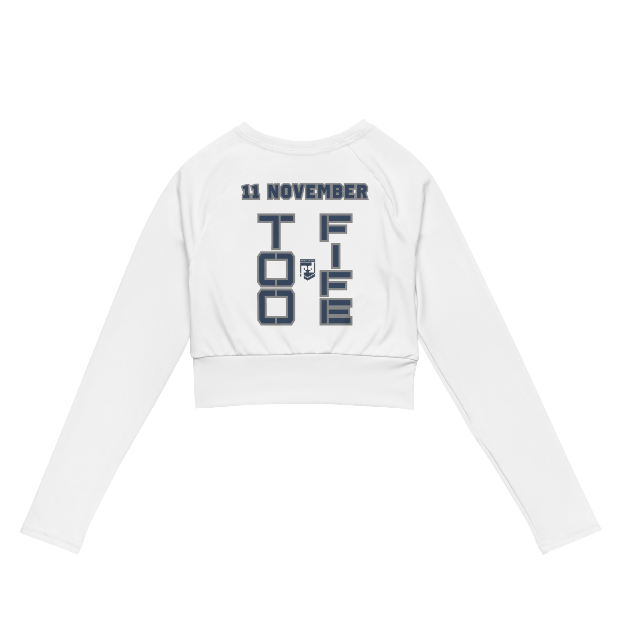 DAD IS A VETERAN TOO FIFE Recycled Long-Sleeve Crop Top - Image 2