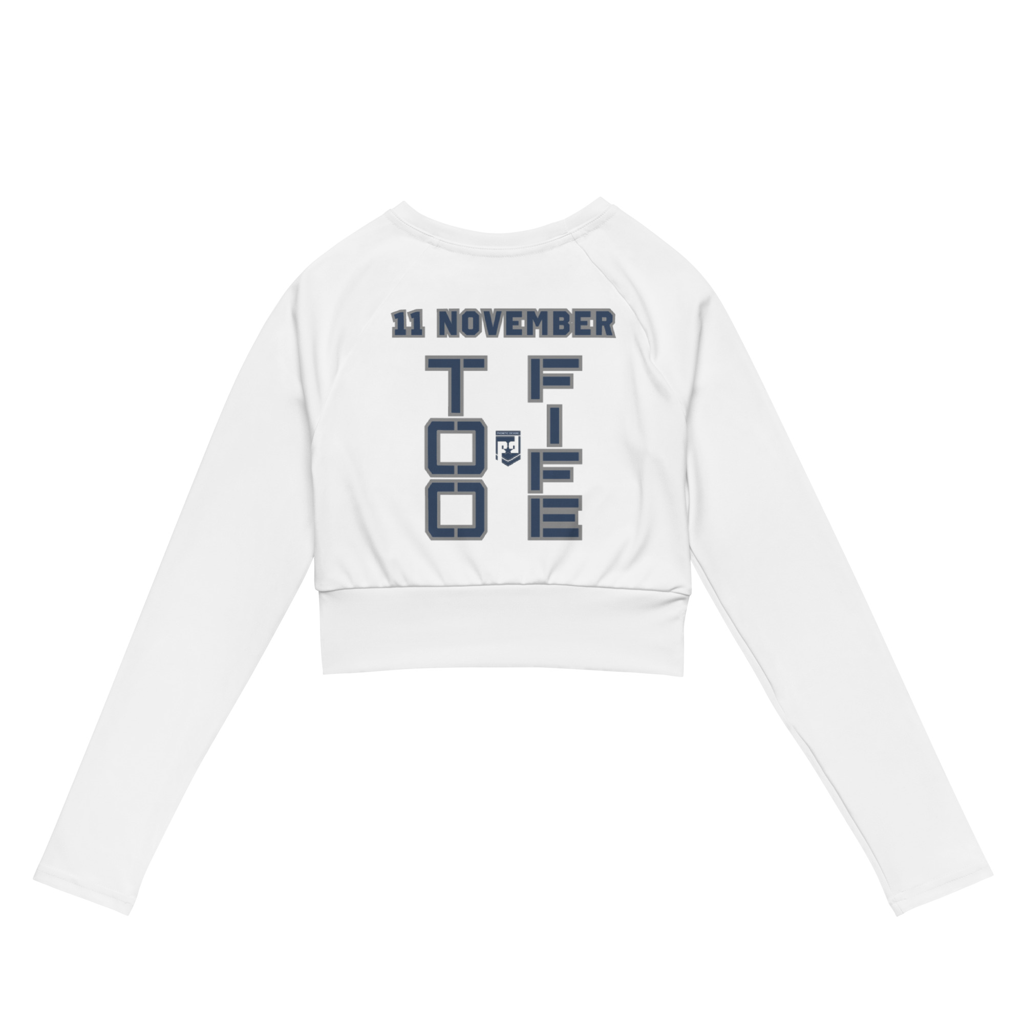 DAD IS A VETERAN TOO FIFE Recycled Long-Sleeve Crop Top - Image 2