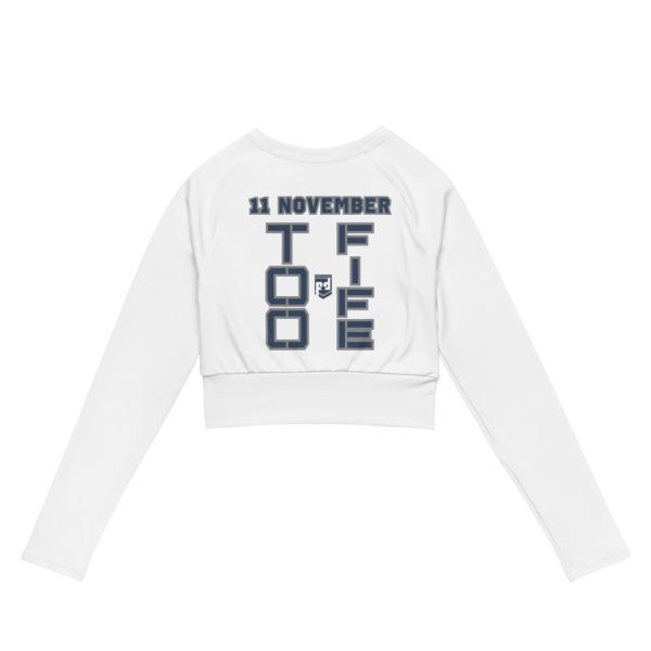 DAUGHTER IS A VETERAN TOO FIFE Recycled Long-Sleeve Crop Top