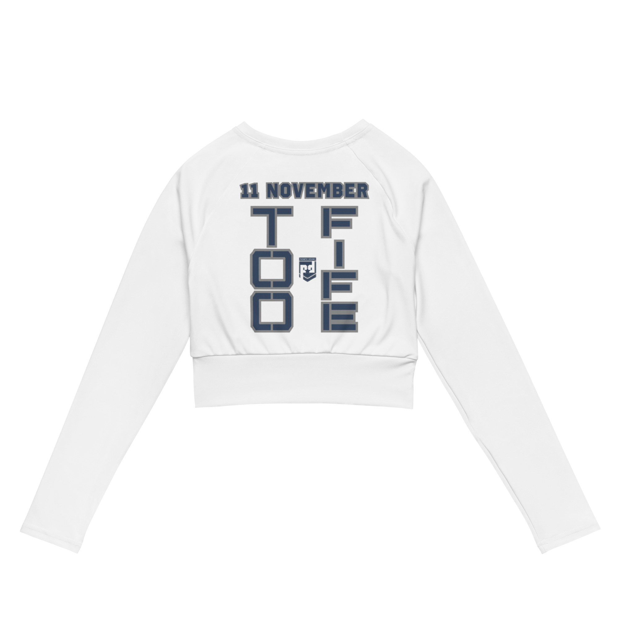 GRANDMA IS A VETERAN TOO FIFE Recycled Long-Sleeve Crop Top - Image 2