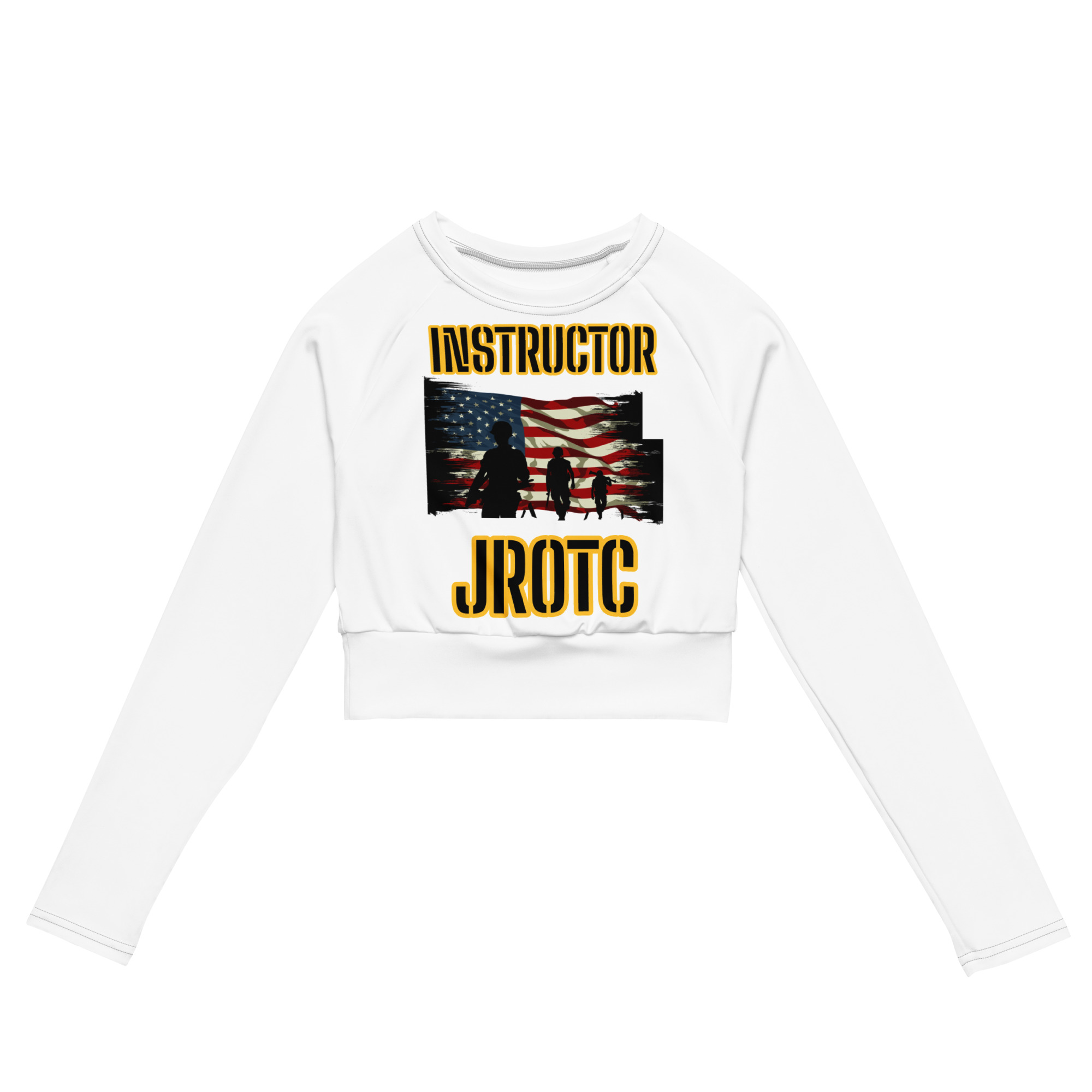 JROTC INTRUCTOR CLASS OF TOO SIKS Recycled Long-Sleeve Crop Top