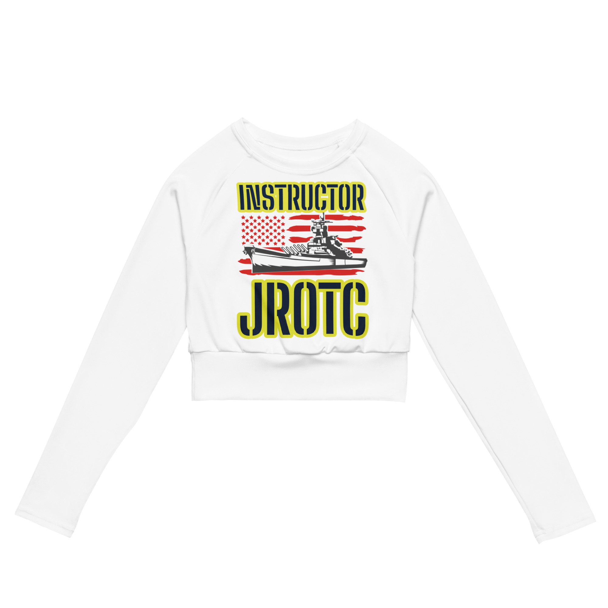 JROTC INTRUCTOR CLASS OF TOO SIKS Recycled Long-Sleeve Crop Top