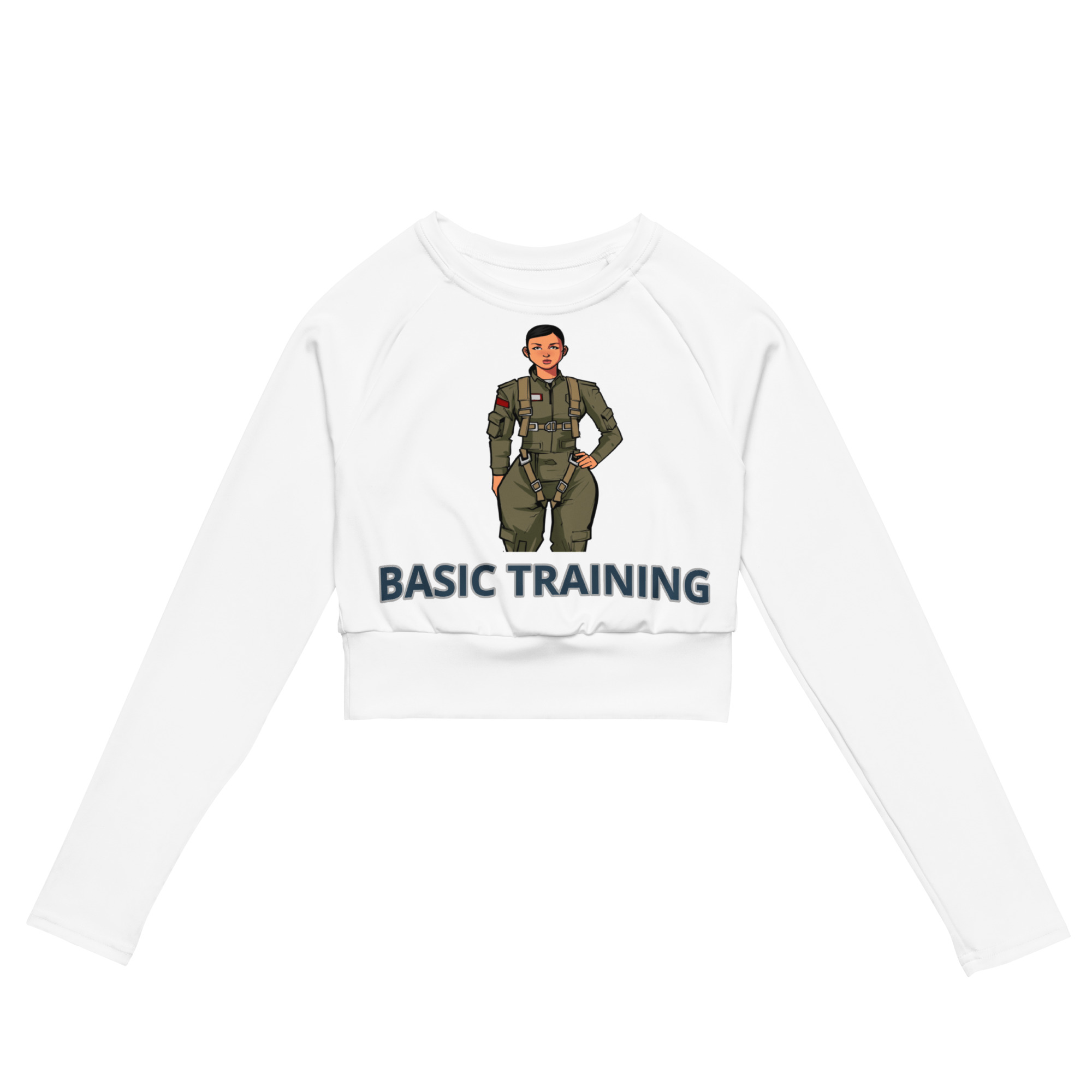 BASIC TRAINING CLASS OF TOO FIFE Recycled Long-Sleeve Crop Top