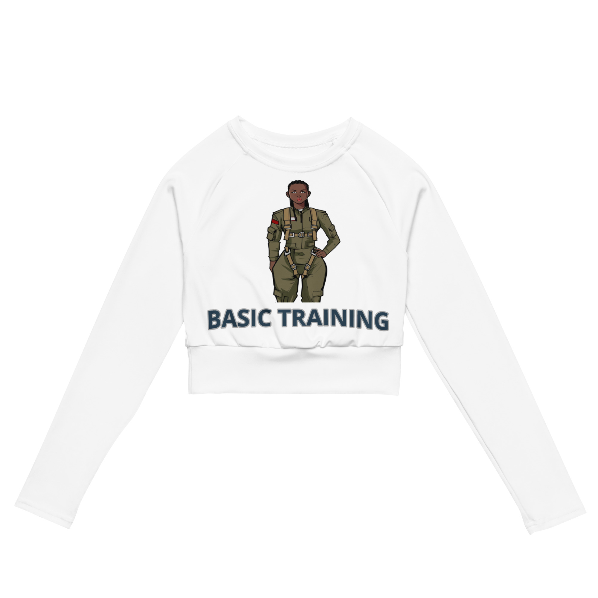 BASIC TRAINING CLASS OF TOO FIFE Recycled Long-Sleeve Crop Top