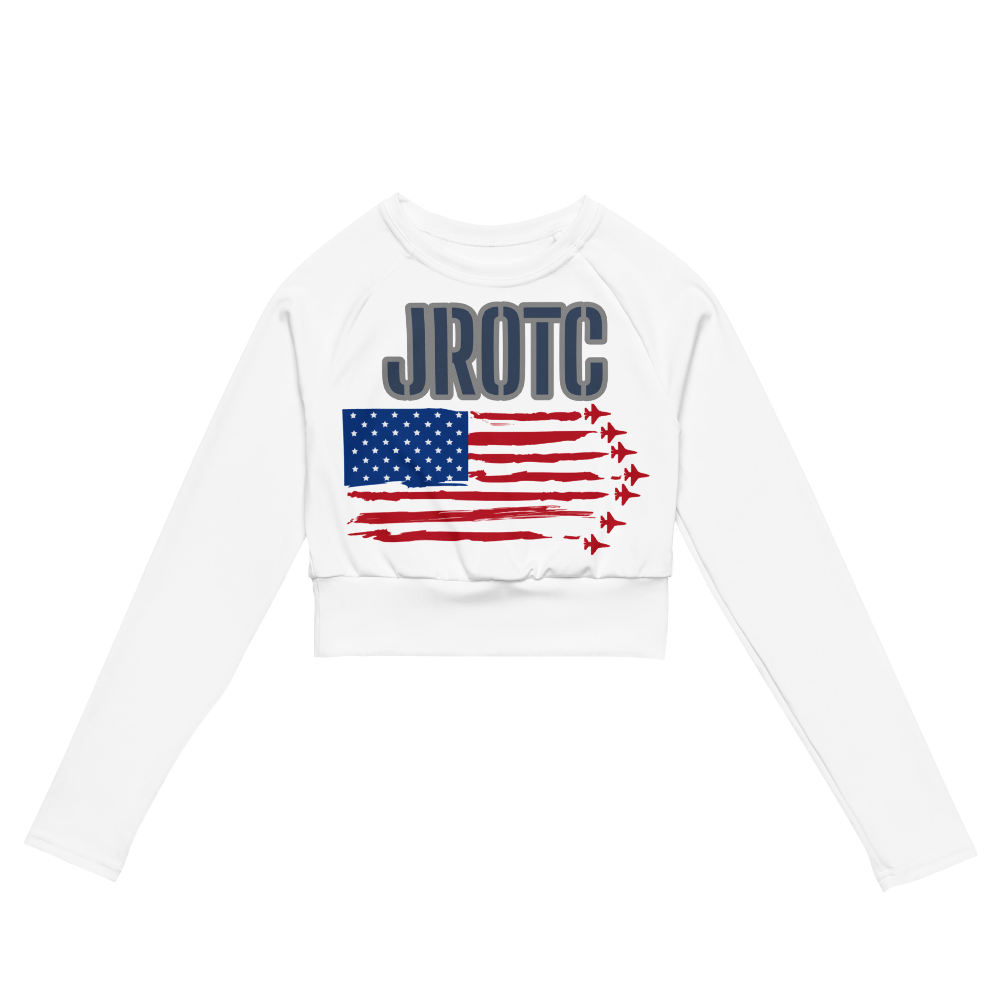 JROTC CLASS OF TOO SIKS Recycled Long-Sleeve Crop Top