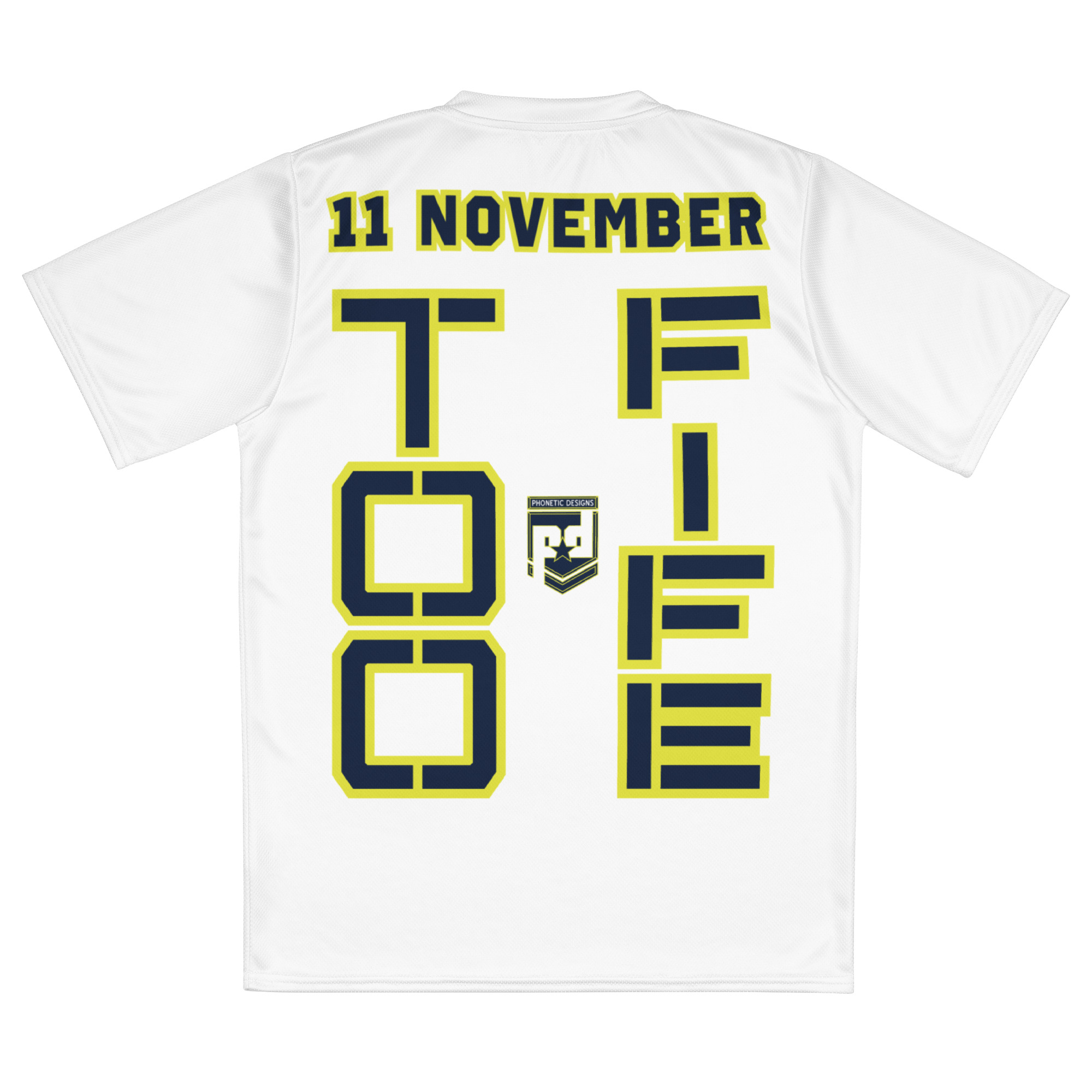 I AM A VETERAN TOO FIFE Recycled Unisex Sports Jersey - Image 2