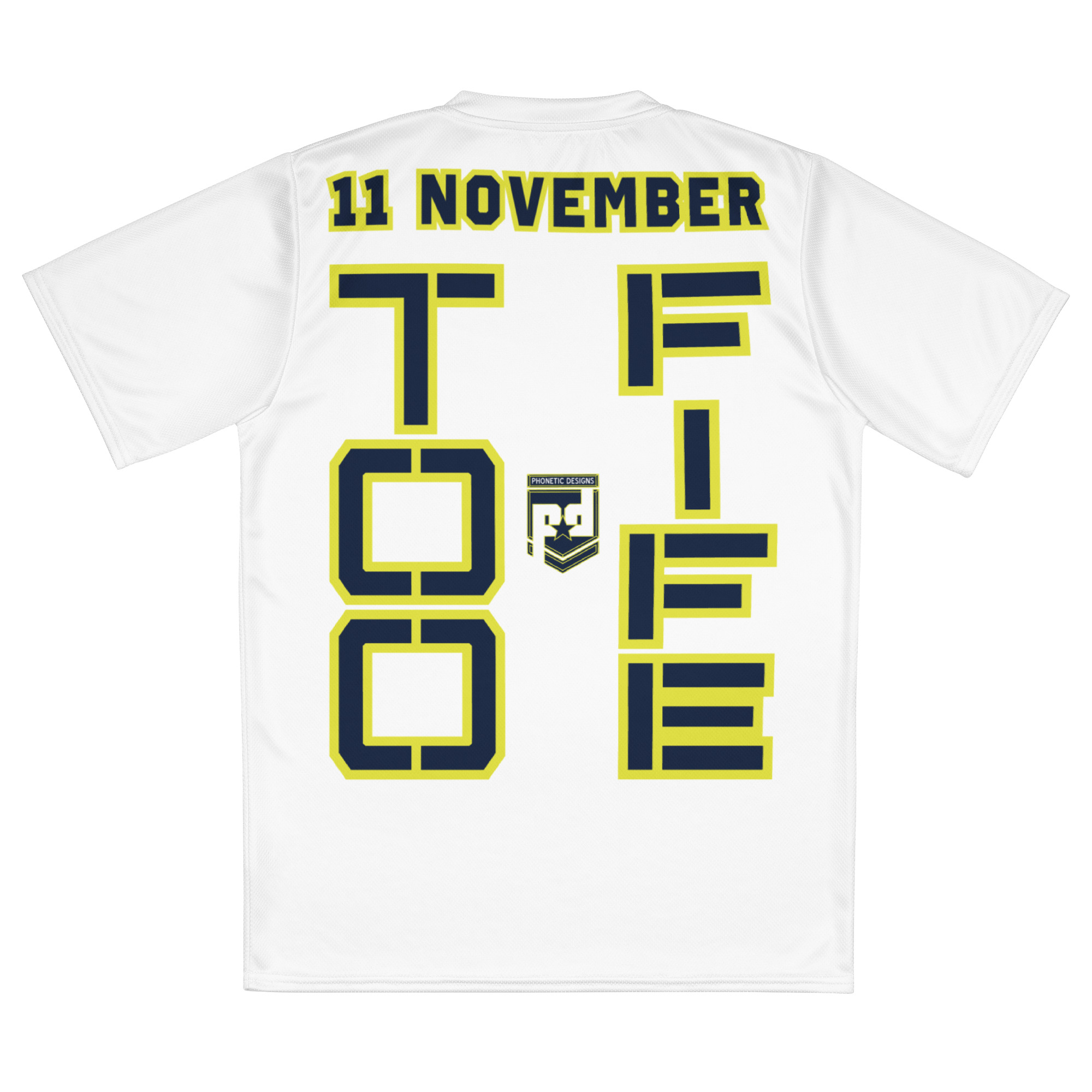 I AM A VETERAN TOO FIFE Recycled Unisex Sports Jersey - Image 2