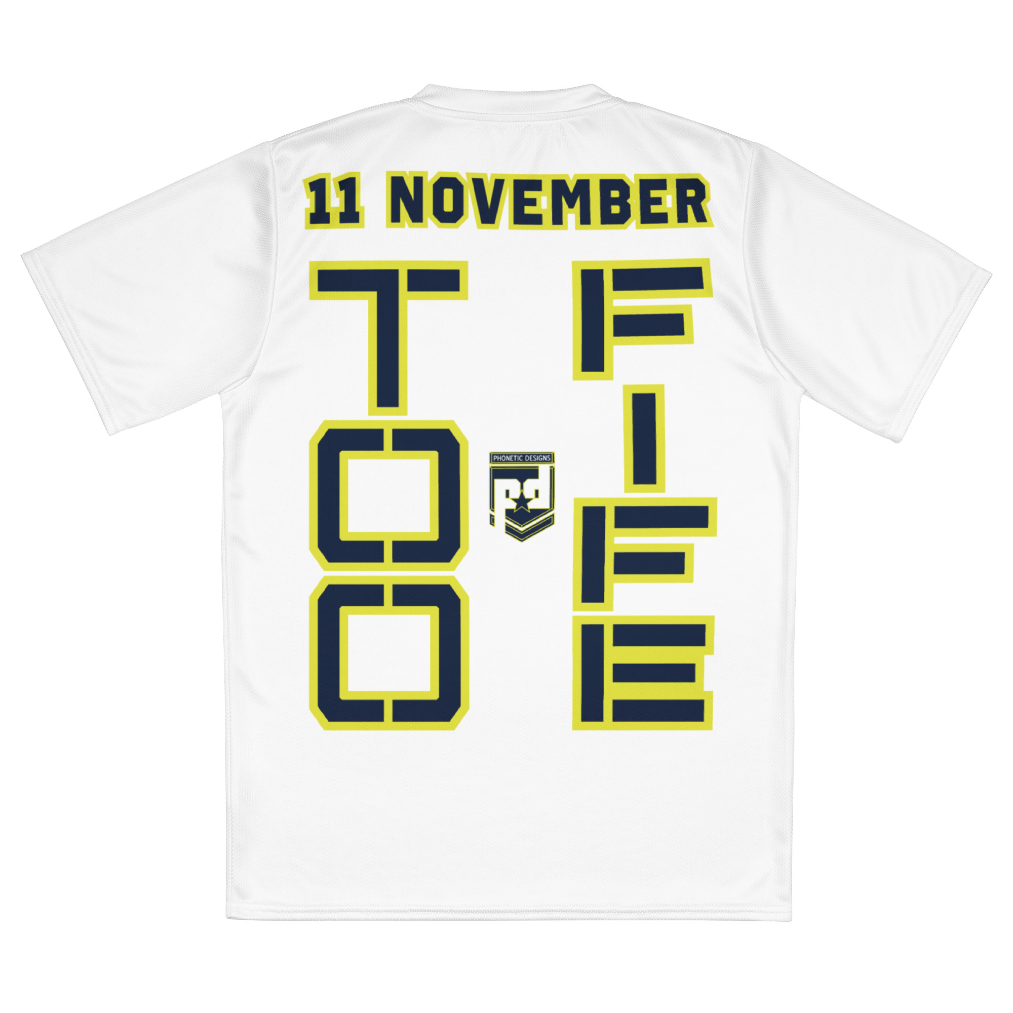 I AM A VETERAN TOO FIFE Recycled Unisex Sports Jersey - Image 2