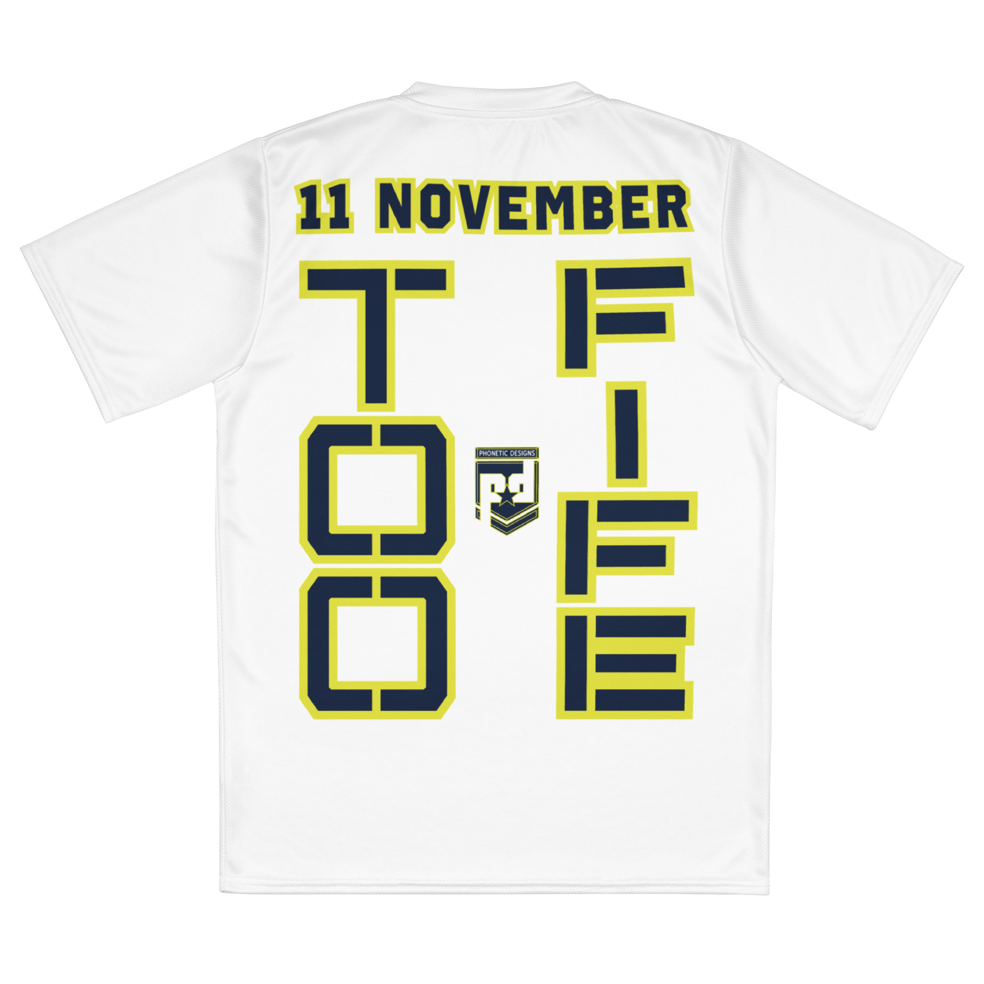 I AM A VETERAN TOO FIFE Recycled Unisex Sports Jersey - Image 2