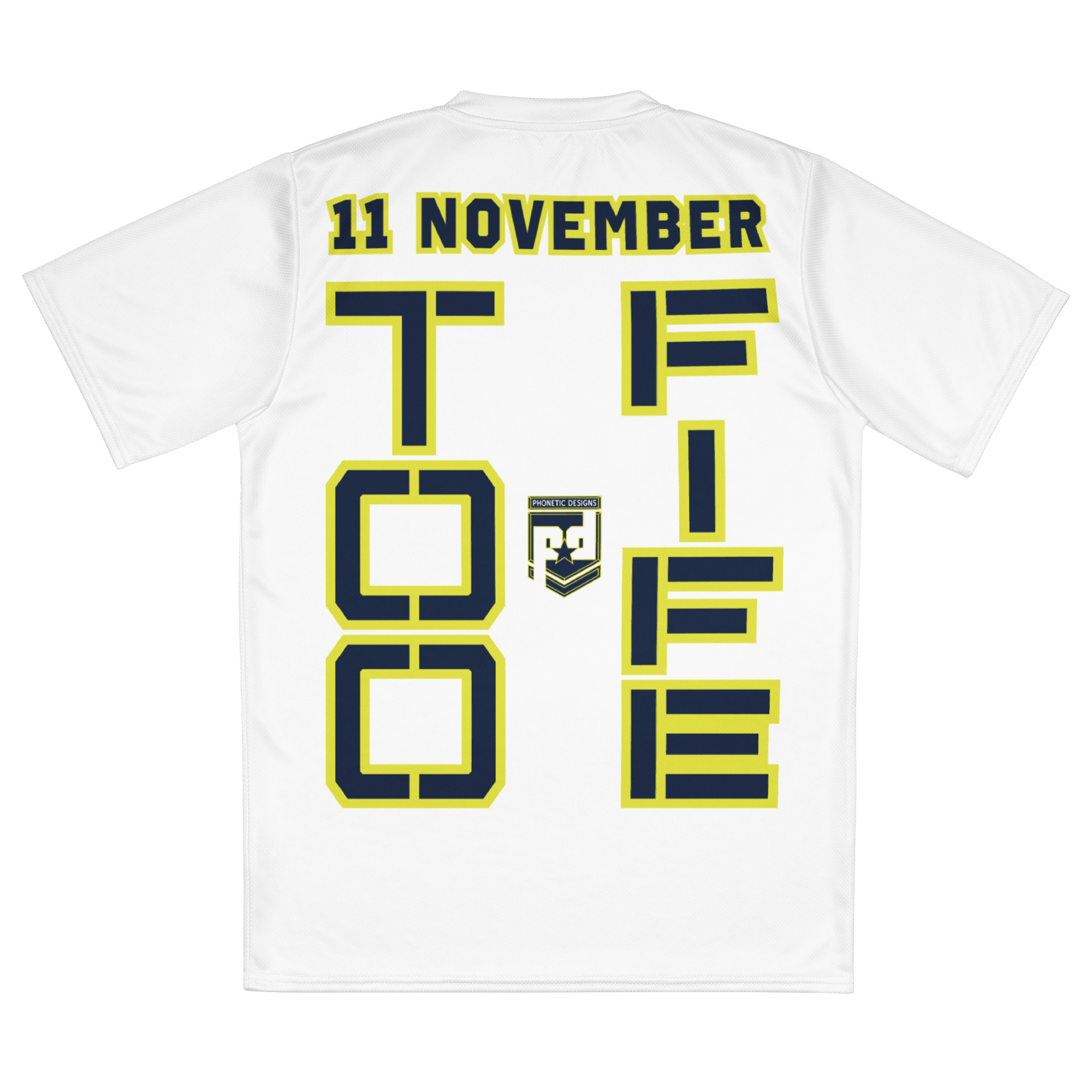 I AM A VETERAN TOO FIFE Recycled Unisex Sports Jersey - Image 2