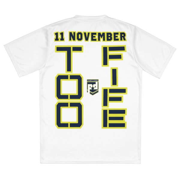 SPOUSE IS A VETERAN TOO FIFE Recycled Unisex Sports Jersey