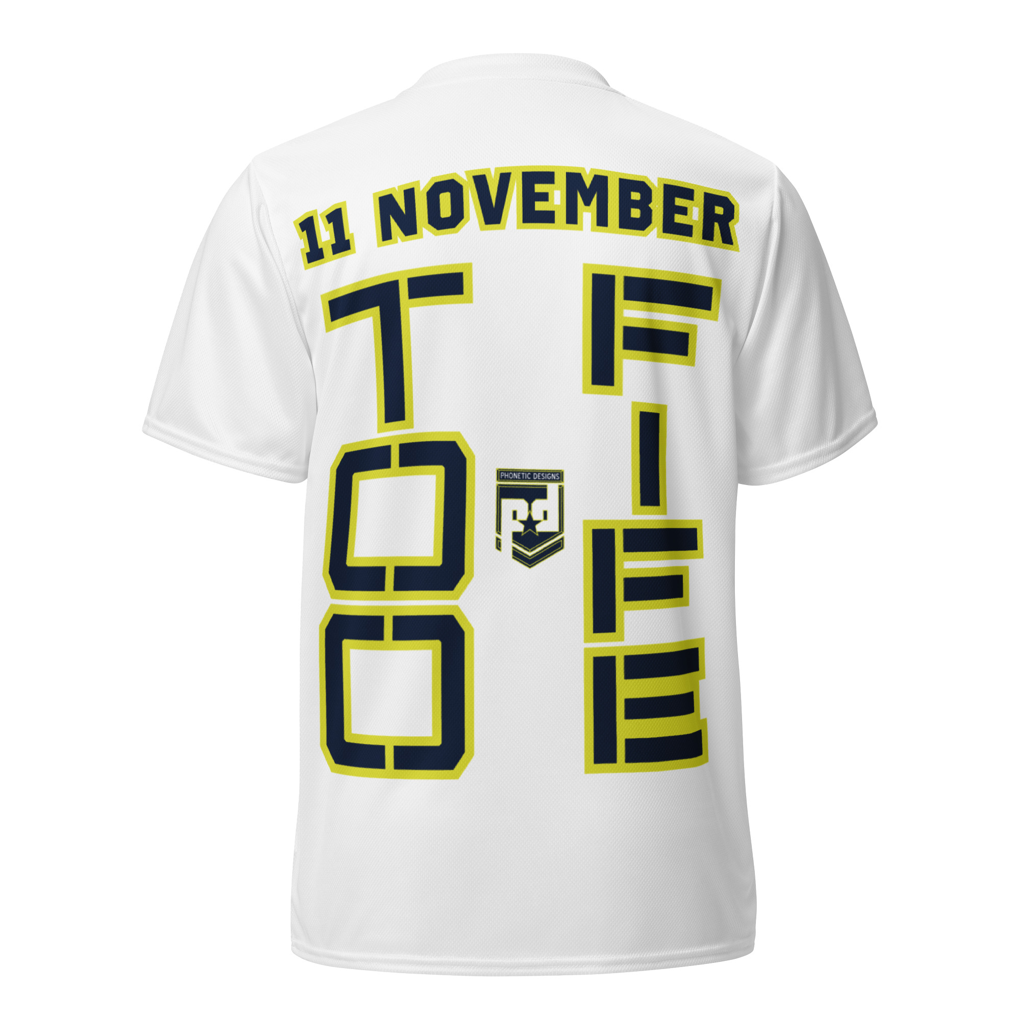 SON IS A VETERAN TOO FIFE Recycled Unisex Sports Jersey - Image 2