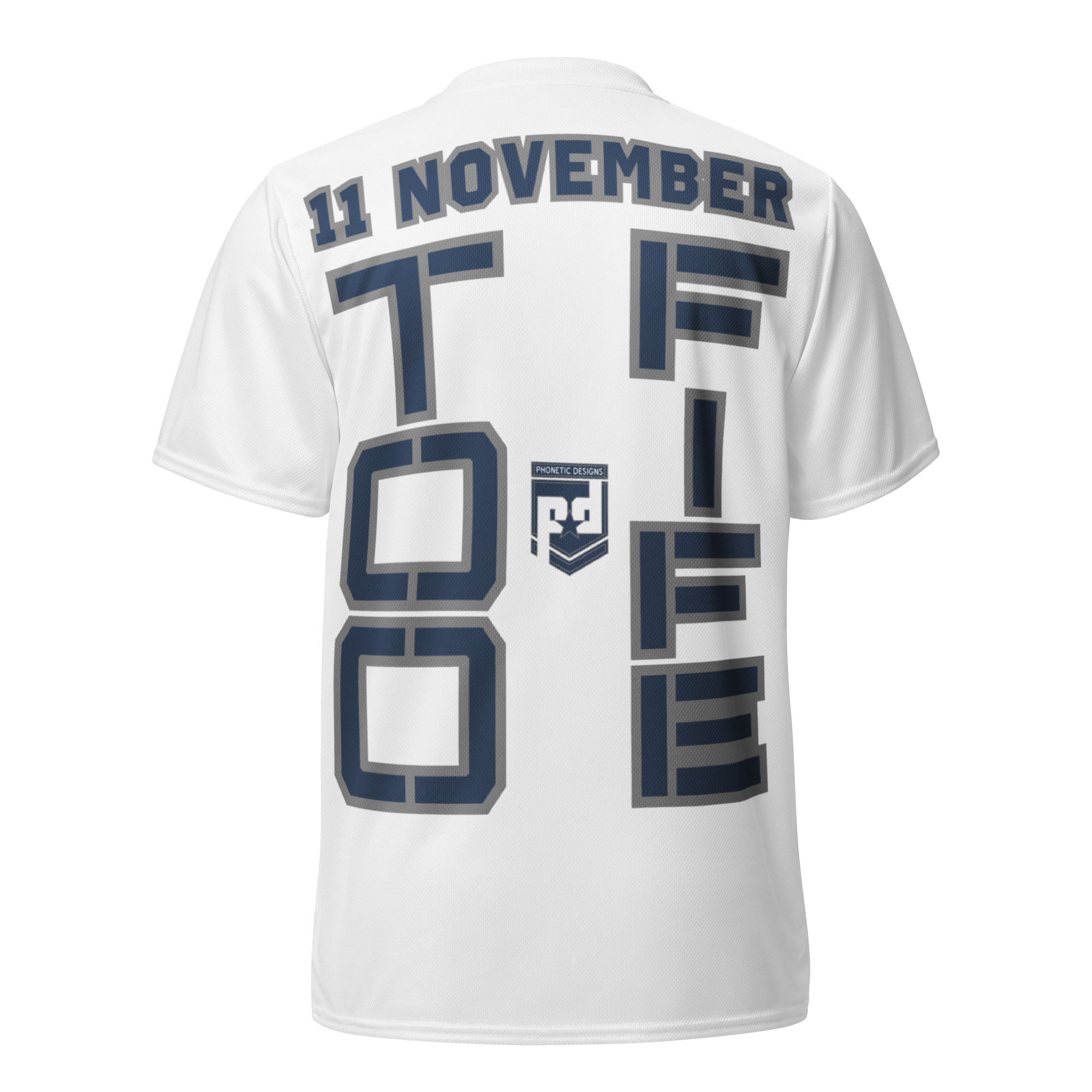 SPOUSE IS A VETERAN TOO FIFE Recycled Unisex Sports Jersey - Image 2