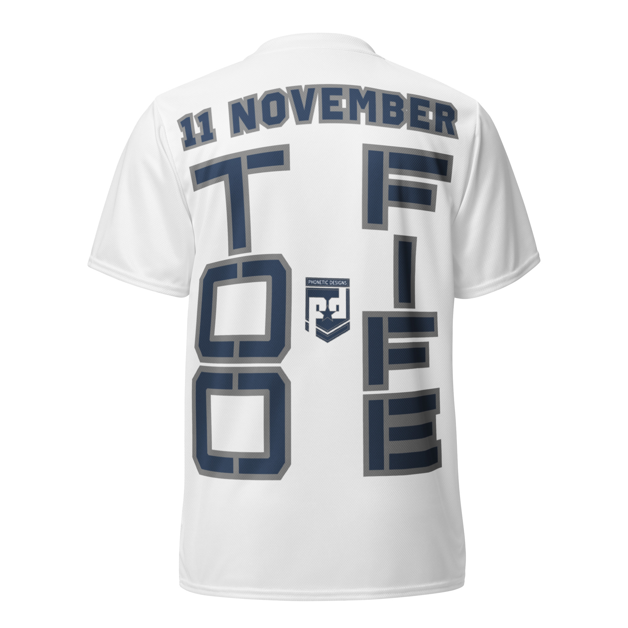 SPOUSE IS A VETERAN TOO FIFE Recycled Unisex Sports Jersey - Image 2