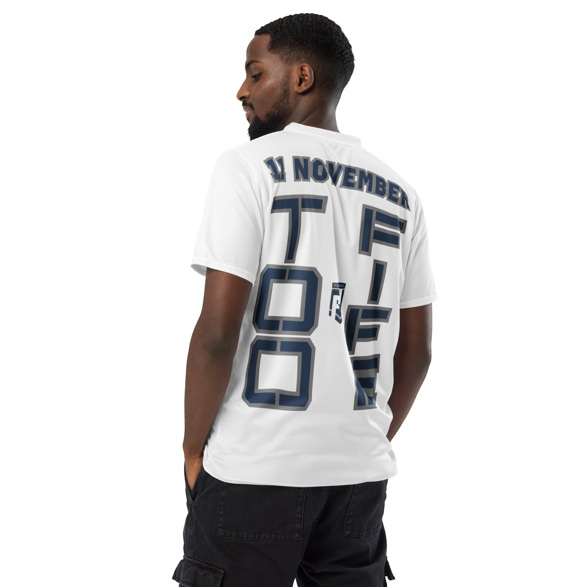 MOM IS A VETERAN TOO FIFE Recycled Unisex Sports Jersey - Image 2