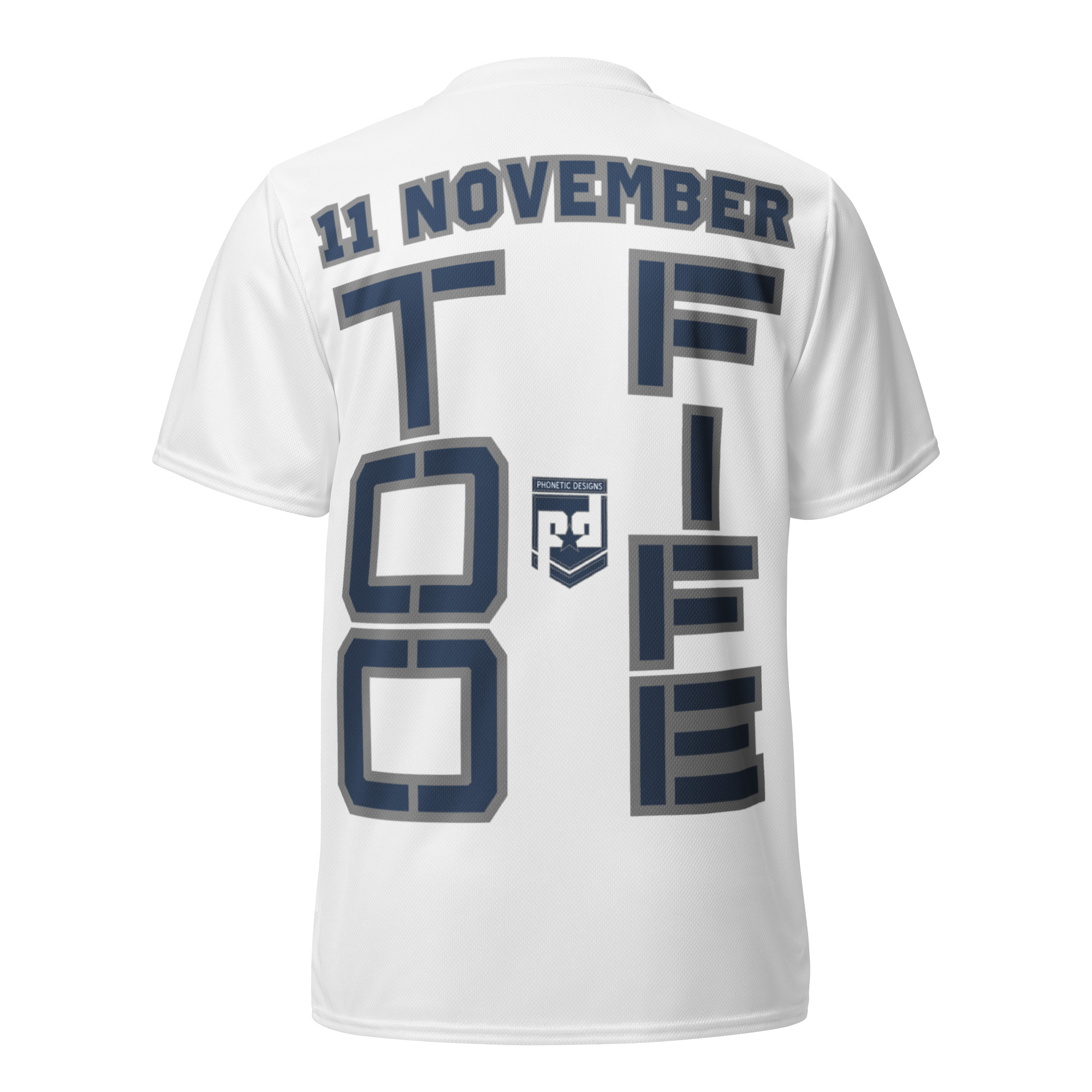 SON IS A VETERAN TOO FIFE Recycled Unisex Sports Jersey - Image 2